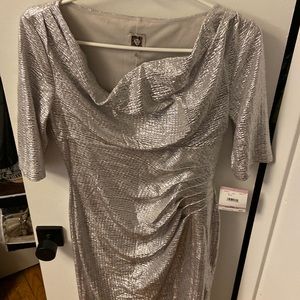 It silver dress for el especial occasion brand new